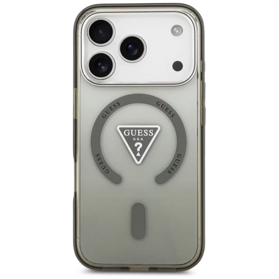 Etui Guess IML Gradient Triangle Logo MagSafe na iPhone 17 Pro - zielone