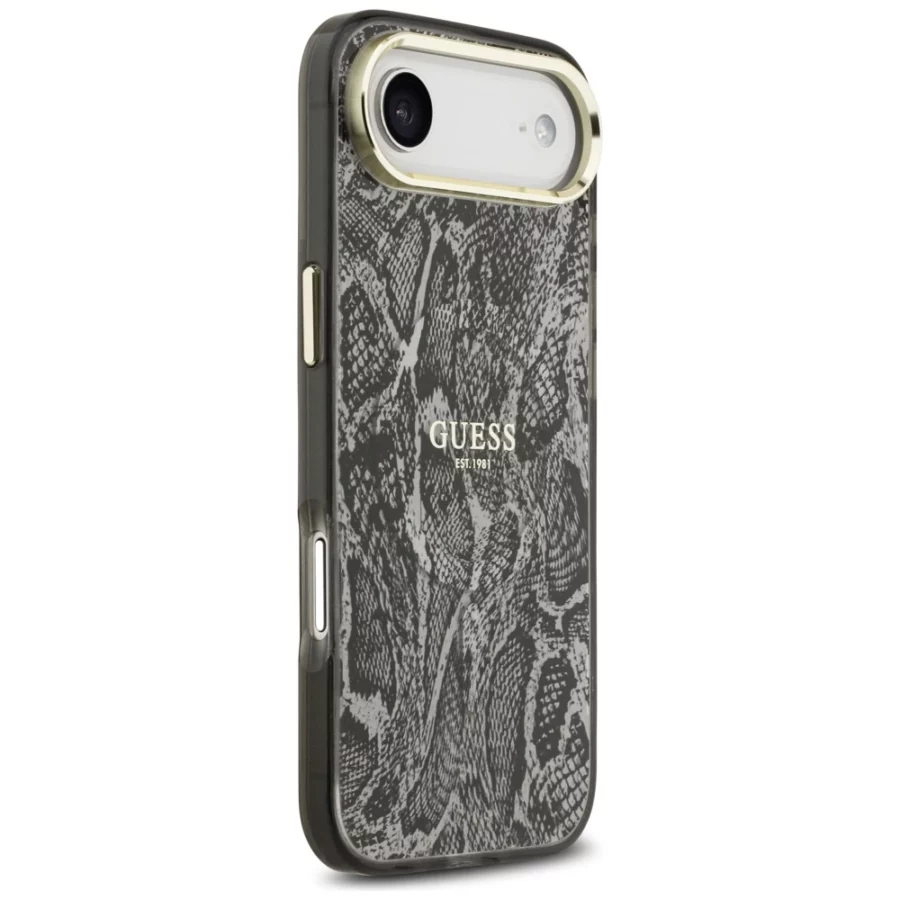 Etui Guess Python Pattern MagSafe na iPhone Air - czarne
