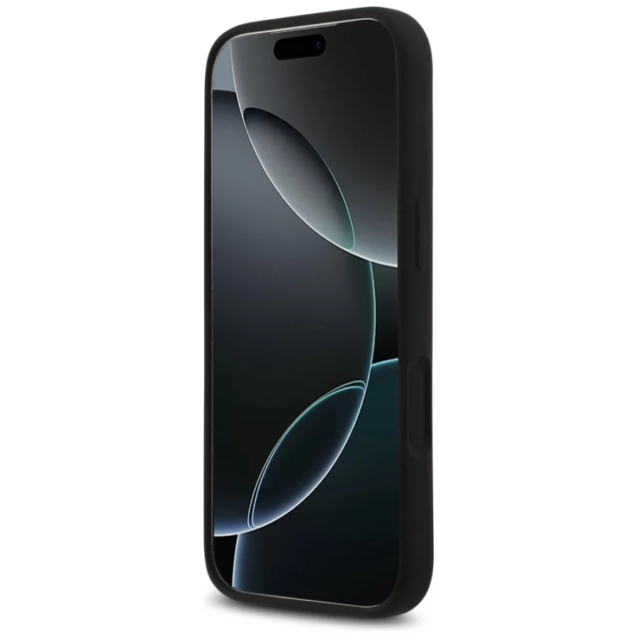 Etui Guess Silicone Big 4G Script na iPhone 17 Pro - czarne
