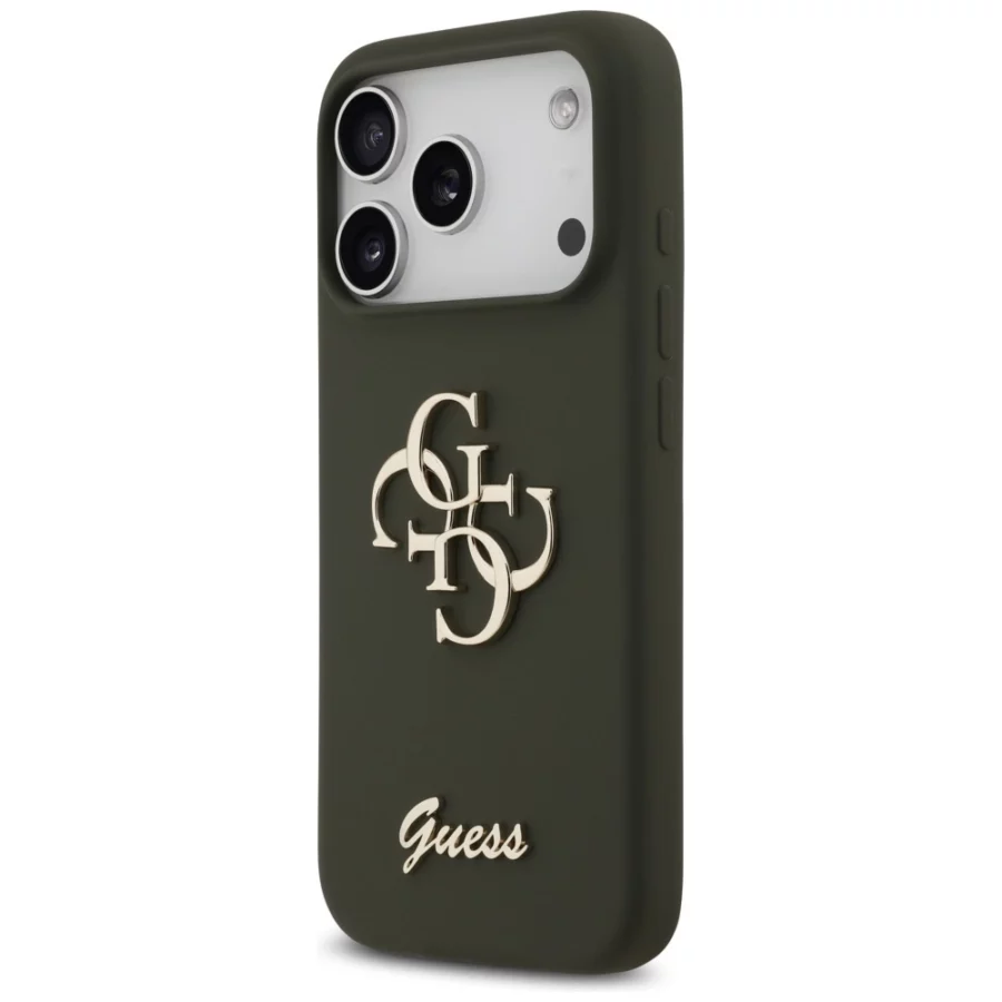 Etui Guess Silicone Big 4G Script na iPhone 17 Pro - zielone