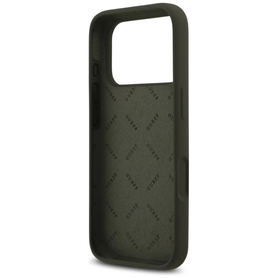 Etui Guess Silicone Big 4G Script na iPhone 17 Pro - zielone