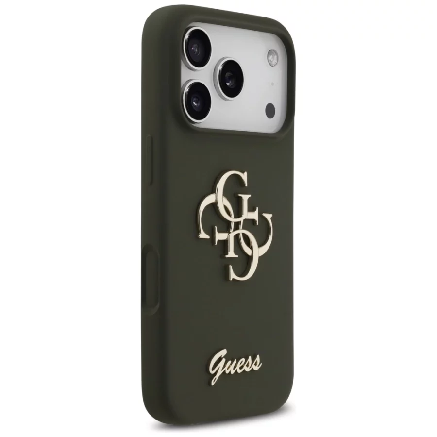 Etui Guess Silicone Big 4G Script na iPhone 17 Pro Max - zielone