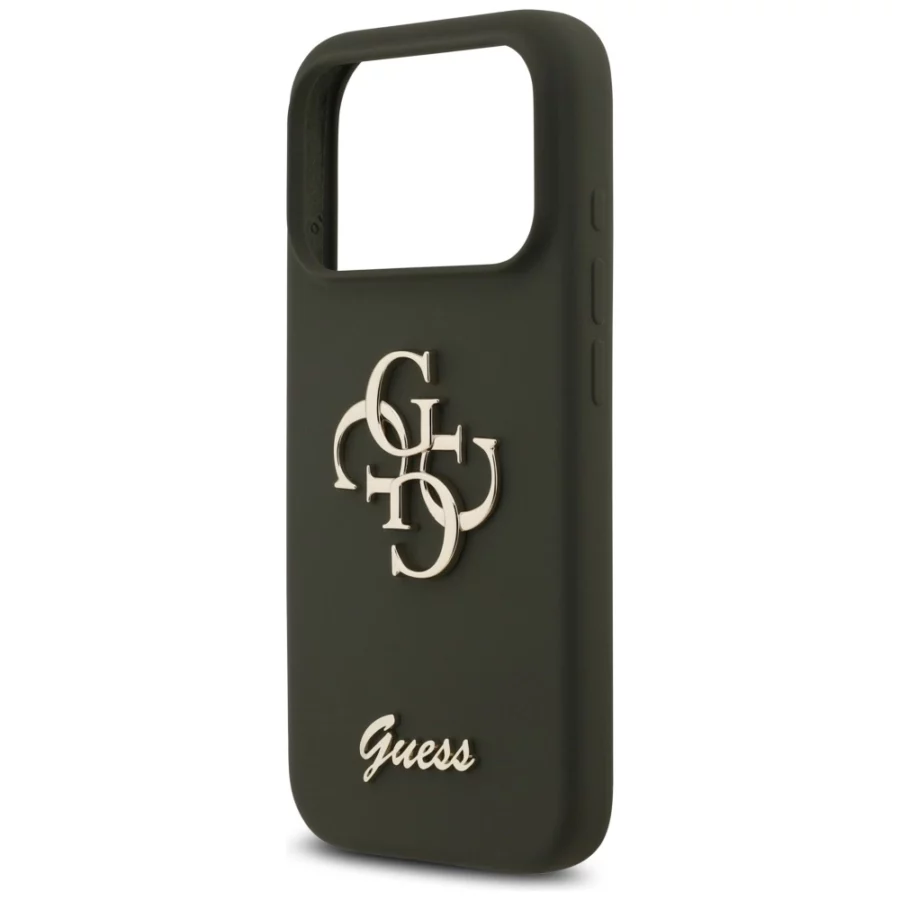 Etui Guess Silicone Big 4G Script na iPhone 17 Pro Max - zielone