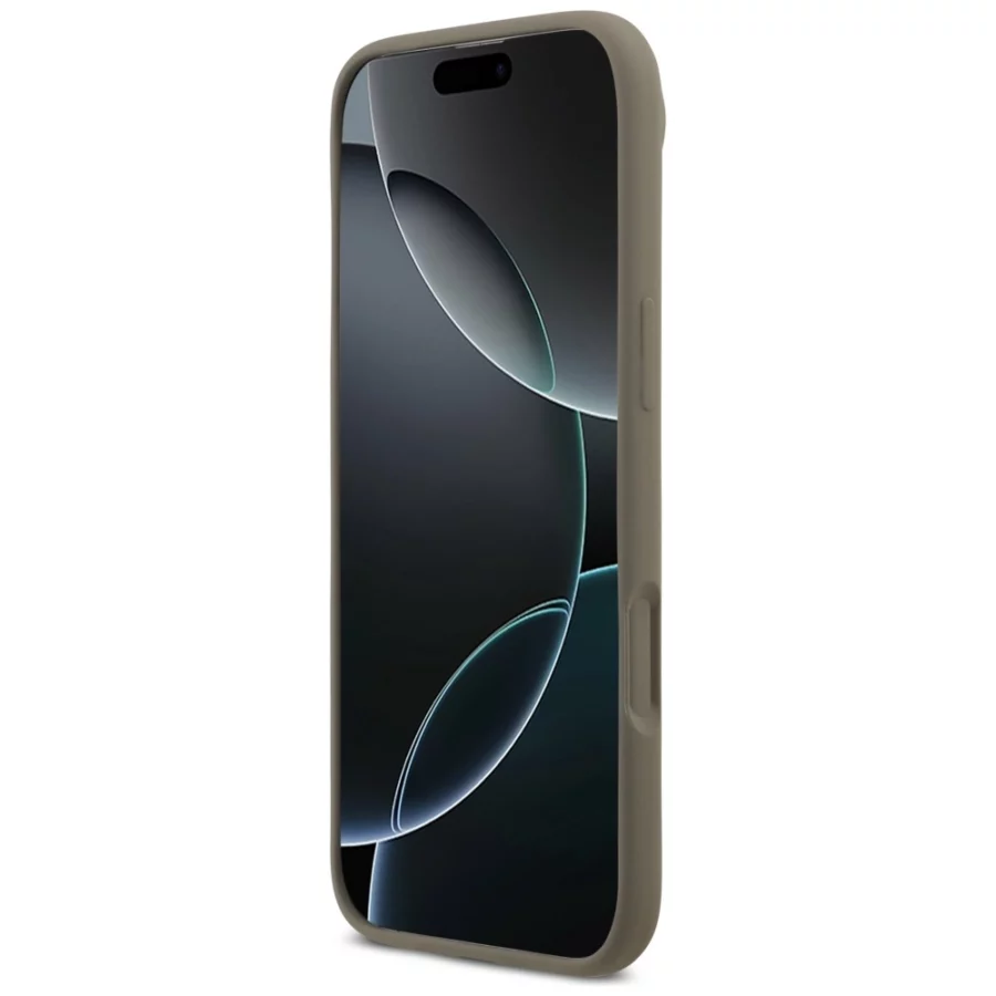 Etui Guess Silicone Big 4G Script na iPhone Air - brązowe