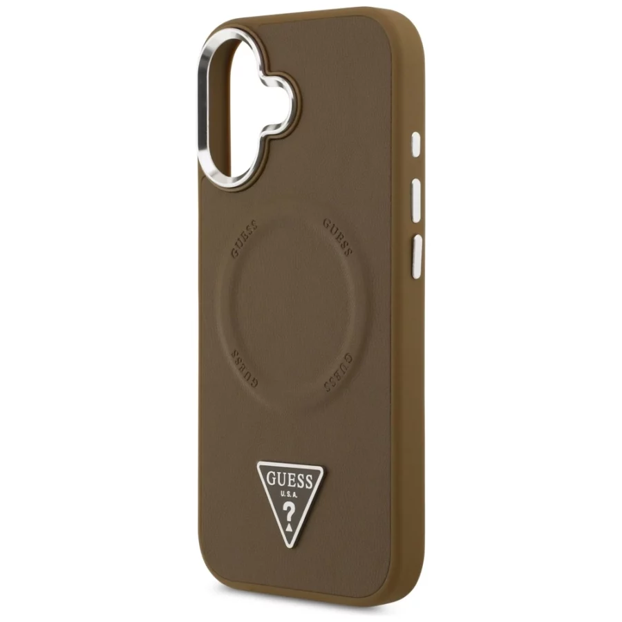Etui Guess Triangle Logo MagSafe na iPhone 17 - brązowe