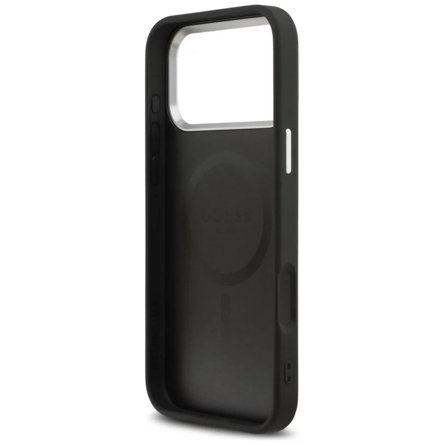 Etui Guess Triangle Logo MagSafe na iPhone 17 Pro - czarne