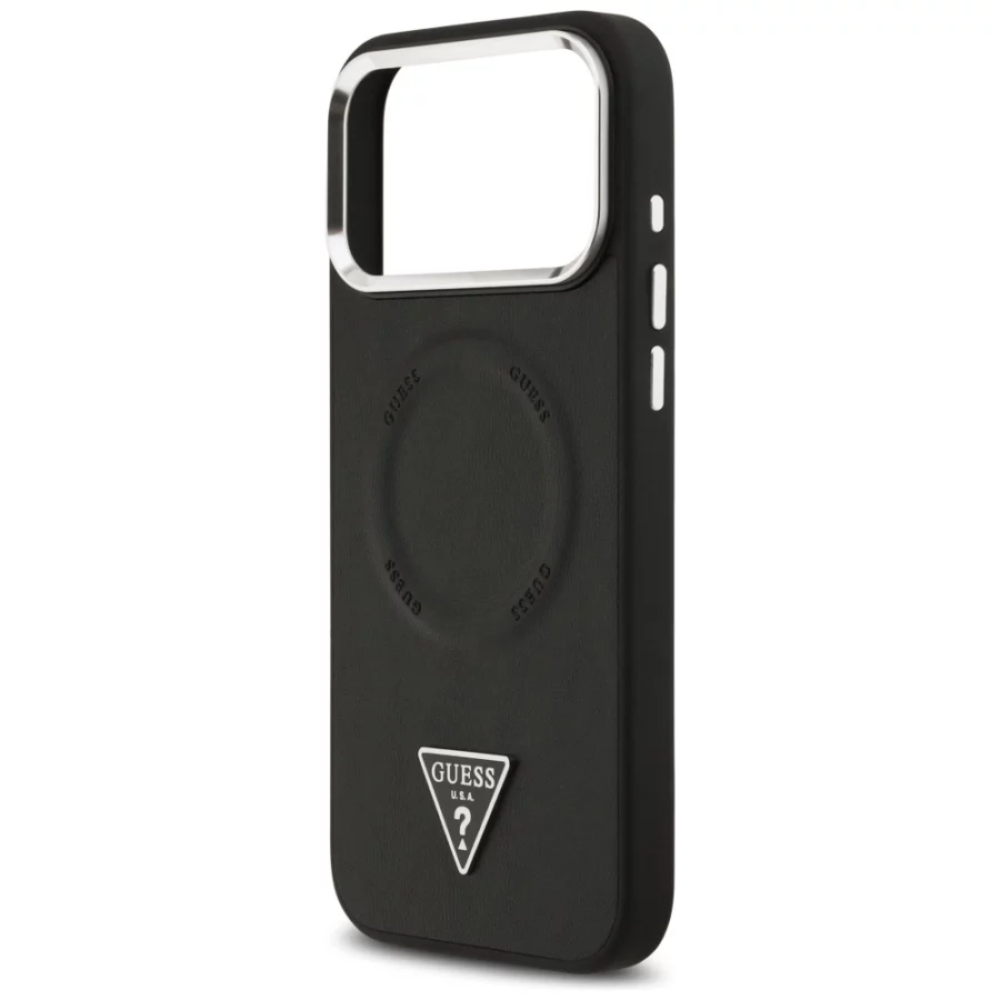 Etui Guess Triangle Logo MagSafe na iPhone 17 Pro Max - czarne