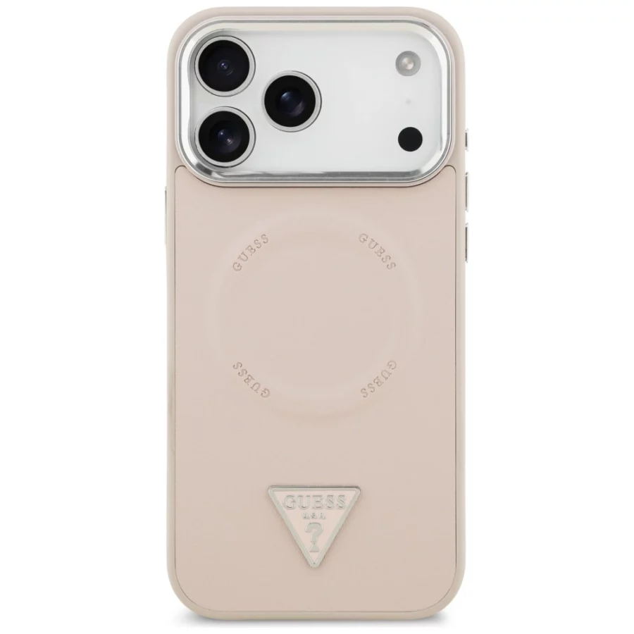 Etui Guess Triangle Logo MagSafe na iPhone 17 Pro - różowe