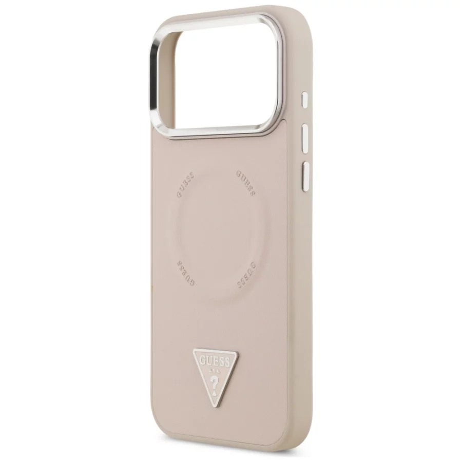Etui Guess Triangle Logo MagSafe na iPhone 17 Pro - różowe