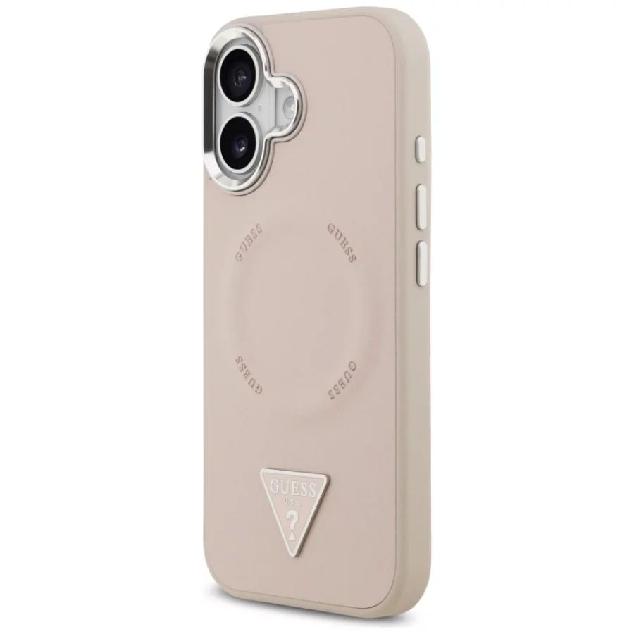 Etui Guess Triangle Logo MagSafe na iPhone 17 - różowe