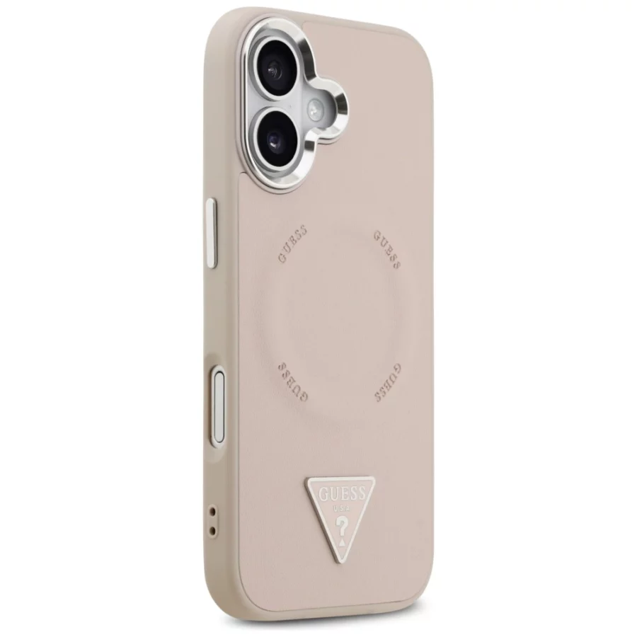 Etui Guess Triangle Logo MagSafe na iPhone 17 - różowe