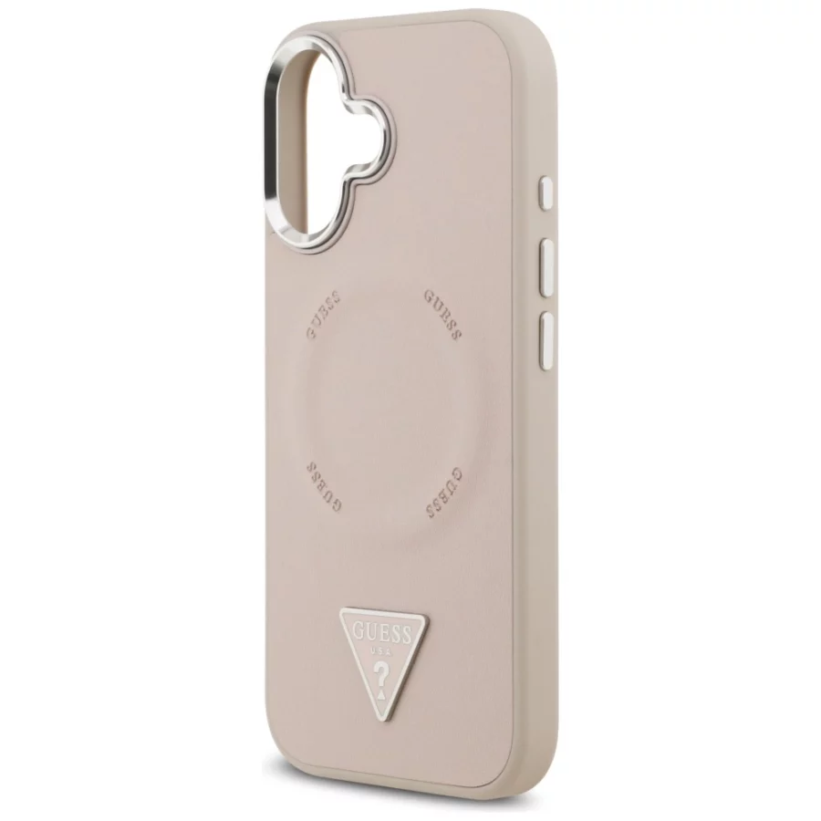 Etui Guess Triangle Logo MagSafe na iPhone 17 - różowe