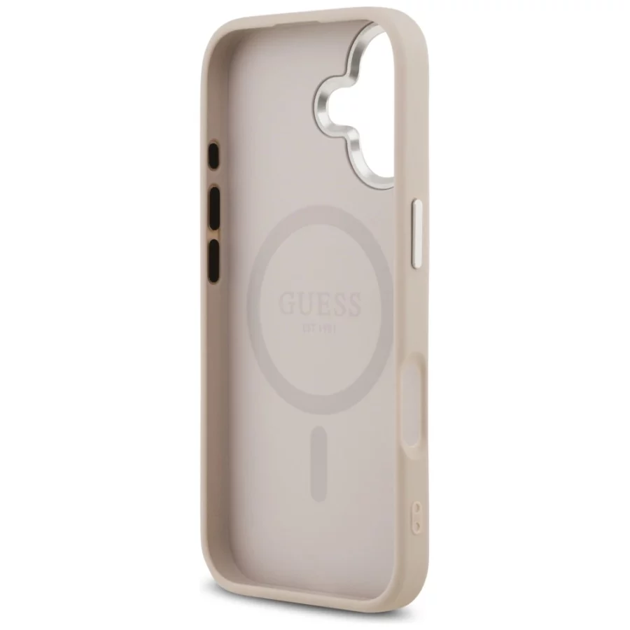 Etui Guess Triangle Logo MagSafe na iPhone 17 - różowe