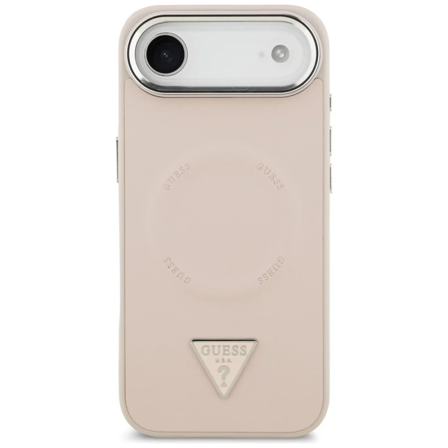 Etui Guess Triangle Logo MagSafe na iPhone Air - różowe
