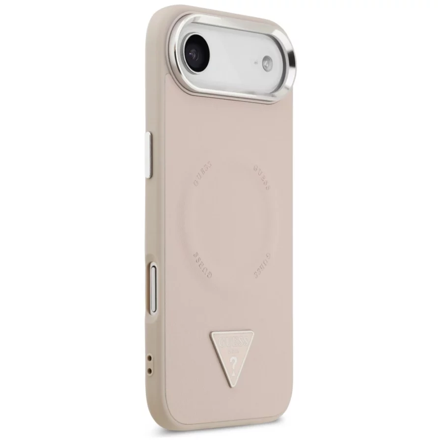 Etui Guess Triangle Logo MagSafe na iPhone Air - różowe