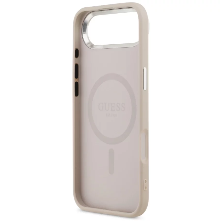 Etui Guess Triangle Logo MagSafe na iPhone Air - różowe