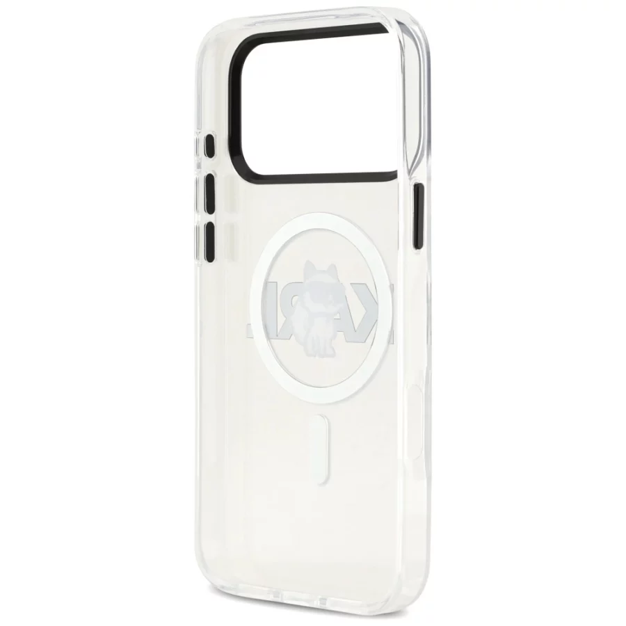 Etui Karl Lagerfeld IML Choupette Sketch Logo MagSafe na iPhone 17 Pro - przezroczyste