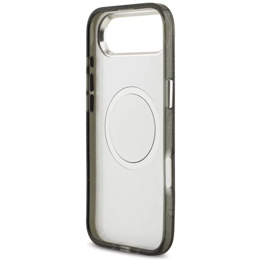Etui Karl Lagerfeld IML Glitter Karl & Choupette Heads Logo MagSafe na iPhone Air - czarne