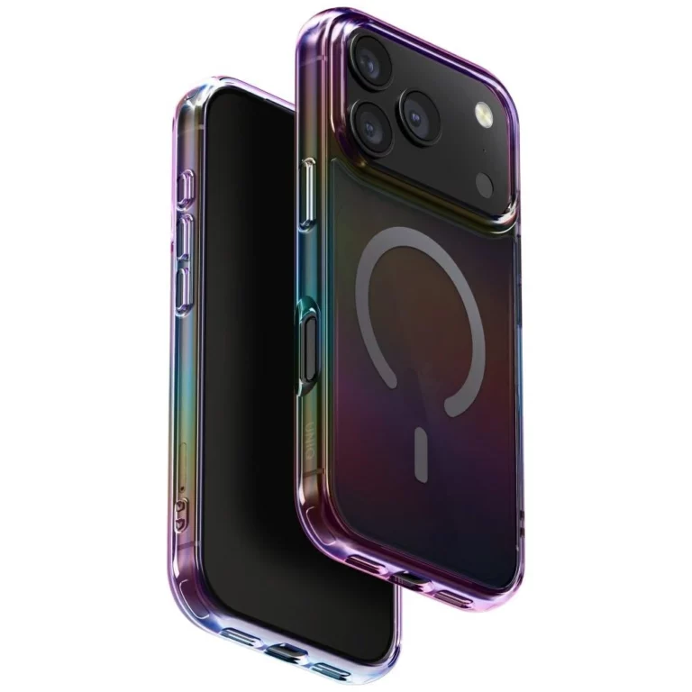 Etui UNIQ Iridescia na iPhone 17 Pro Magclick Charging - wielokolorowe