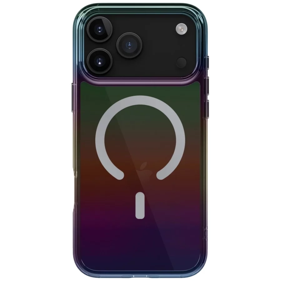 Etui UNIQ Iridescia na iPhone 17 Pro Max Magclick Charging - wielokolorowe
