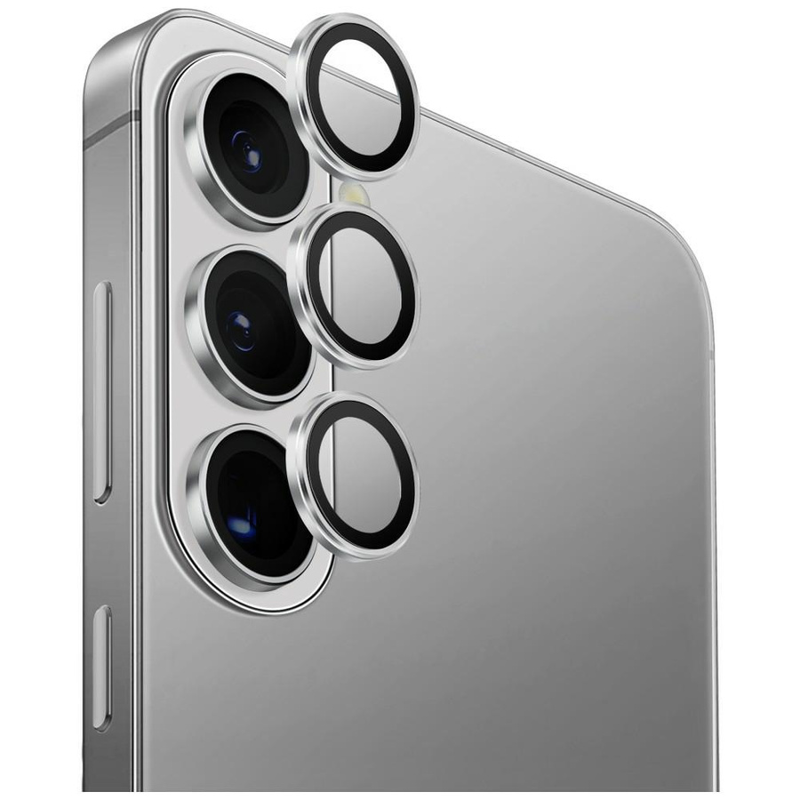 Szkło na obiektyw aparatu UNIQ Optix     Aluminium Camera Lens do Samsung Galaxy S26 / S26 Plus srebrny