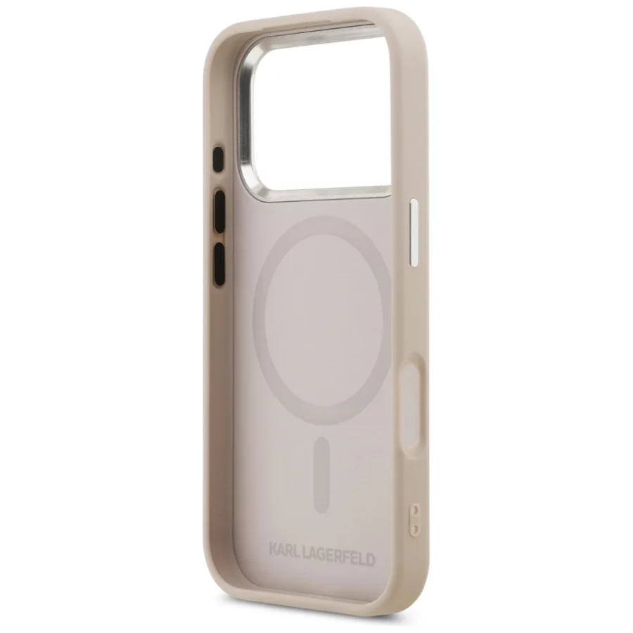 Etui Karl Lagerfeld Karl & Choupette Pins MagSafe do iPhone 17 Pro - różowe