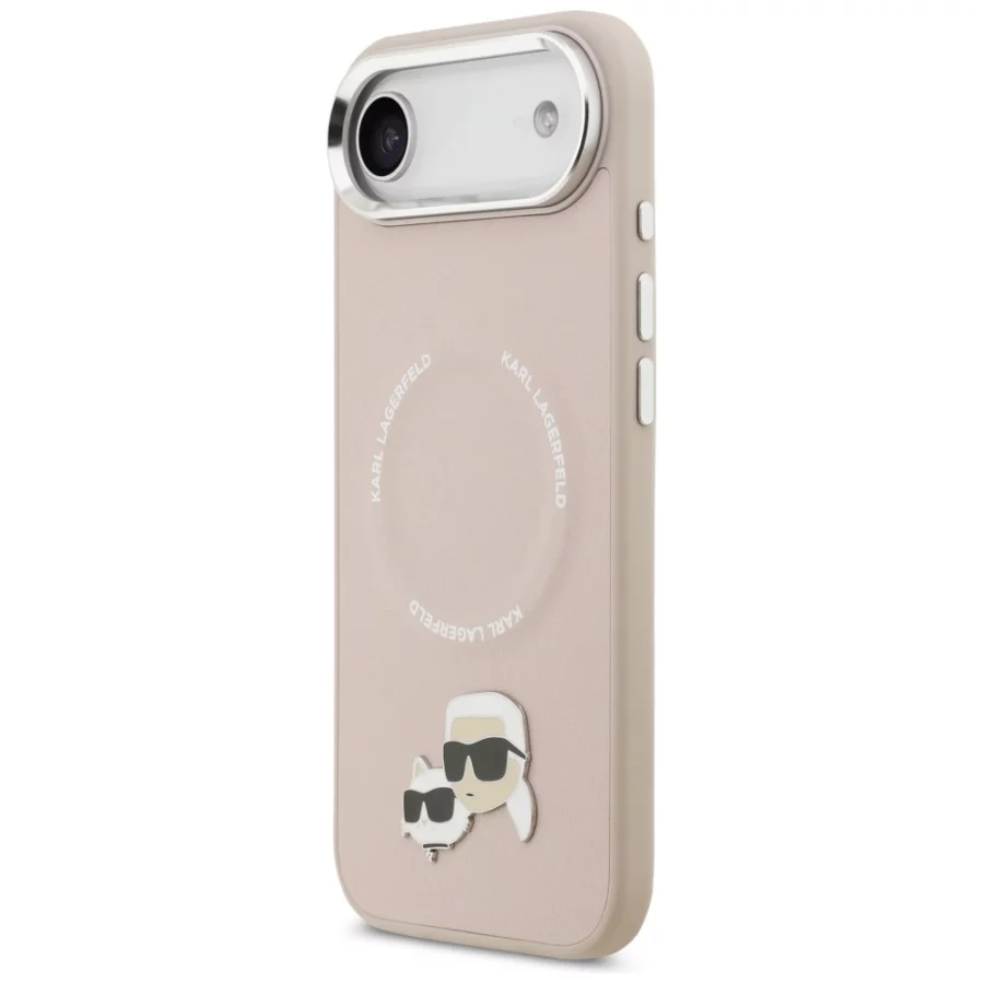 Etui Karl Lagerfeld Karl & Choupette Pins MagSafe do iPhone Air różowe