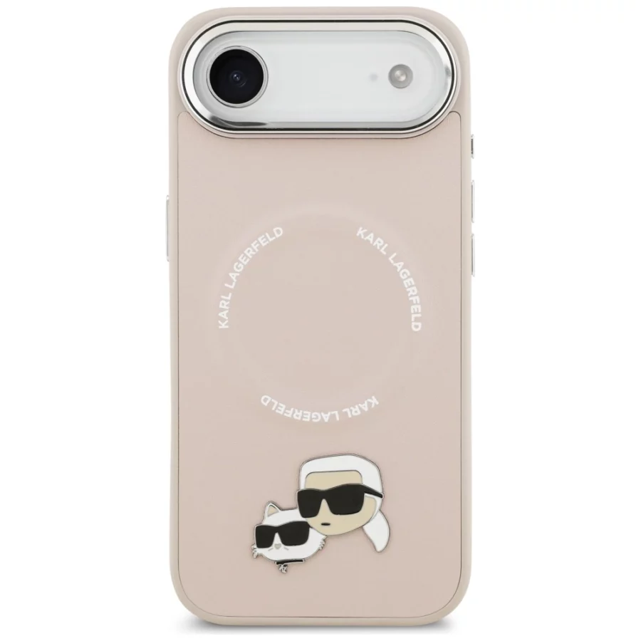 Etui Karl Lagerfeld Karl & Choupette Pins MagSafe do iPhone Air różowe