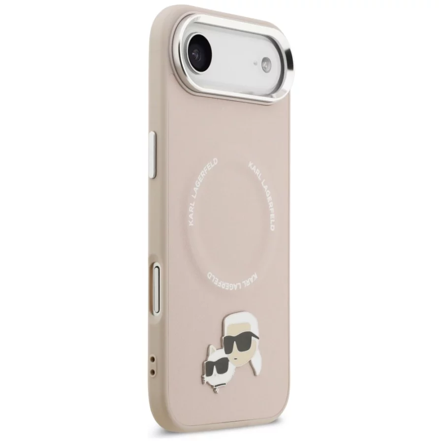 Etui Karl Lagerfeld Karl & Choupette Pins MagSafe do iPhone Air różowe