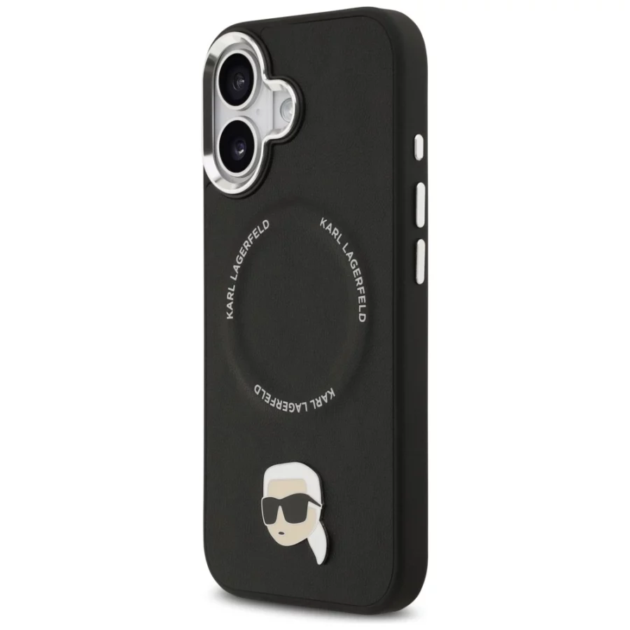 Etui Karl Lagerfeld Karl Pin MagSafe do iPhone 17 - czarne