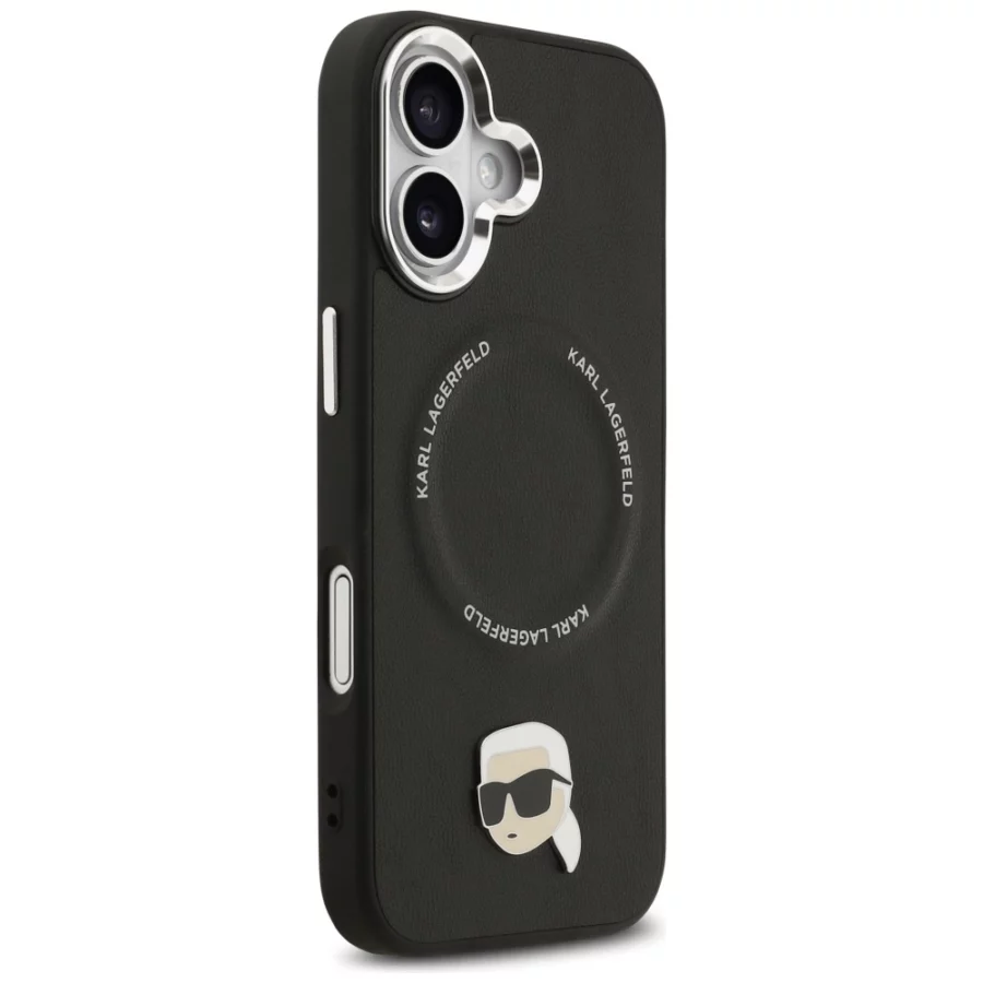 Etui Karl Lagerfeld Karl Pin MagSafe do iPhone 17 - czarne