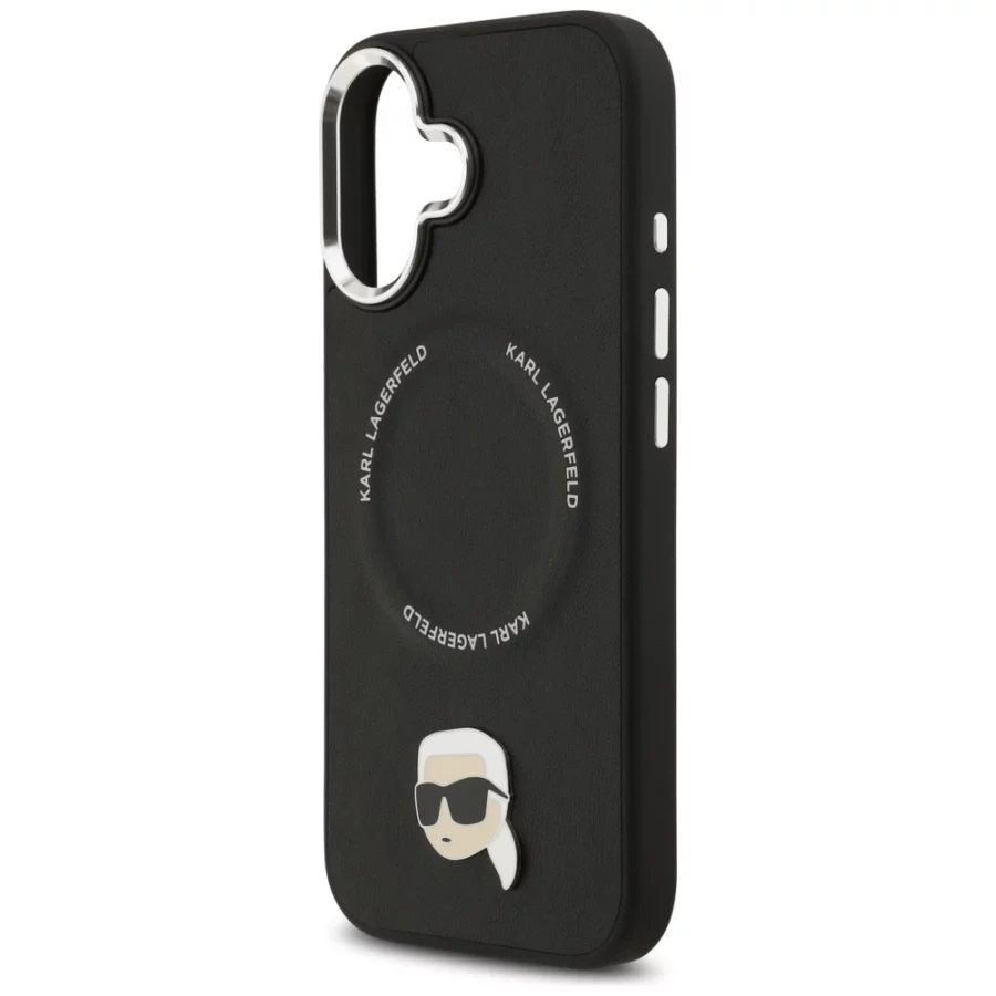 Etui Karl Lagerfeld Karl Pin MagSafe do iPhone 17 - czarne