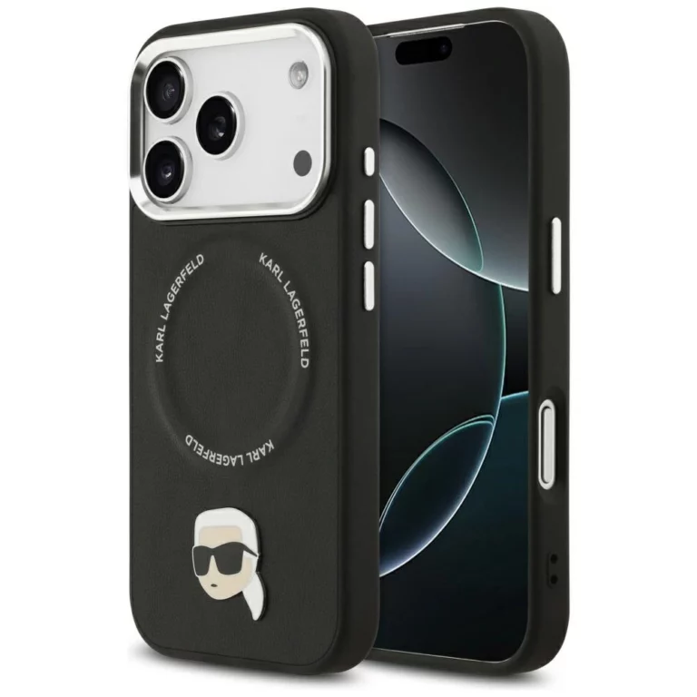 Etui Karl Lagerfeld Karl Pin MagSafe do iPhone 17 Pro - czarne