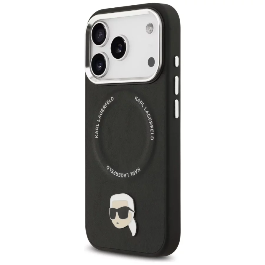 Etui Karl Lagerfeld Karl Pin MagSafe do iPhone 17 Pro - czarne