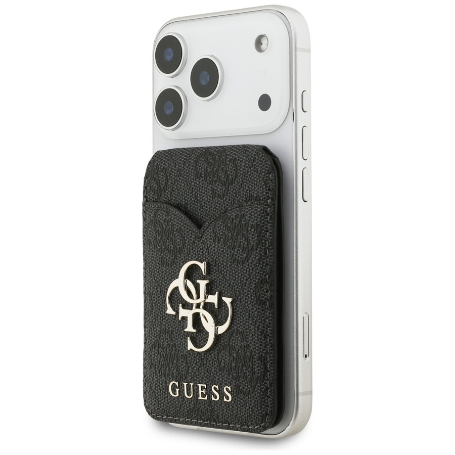 Portfel z lusterkiem Guess 4G Stand &    Mirror Magsafe czarny