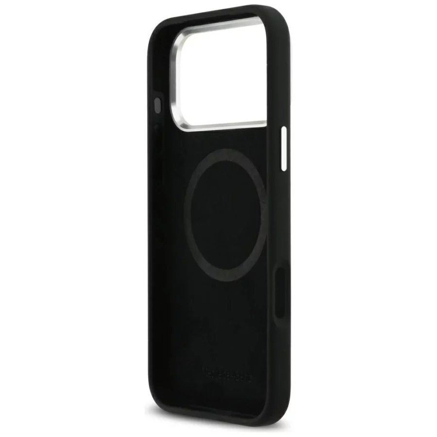 Etui Mercedes Silicone Vintage Logo MagSafe na iPhone 17 Pro Max - czarne