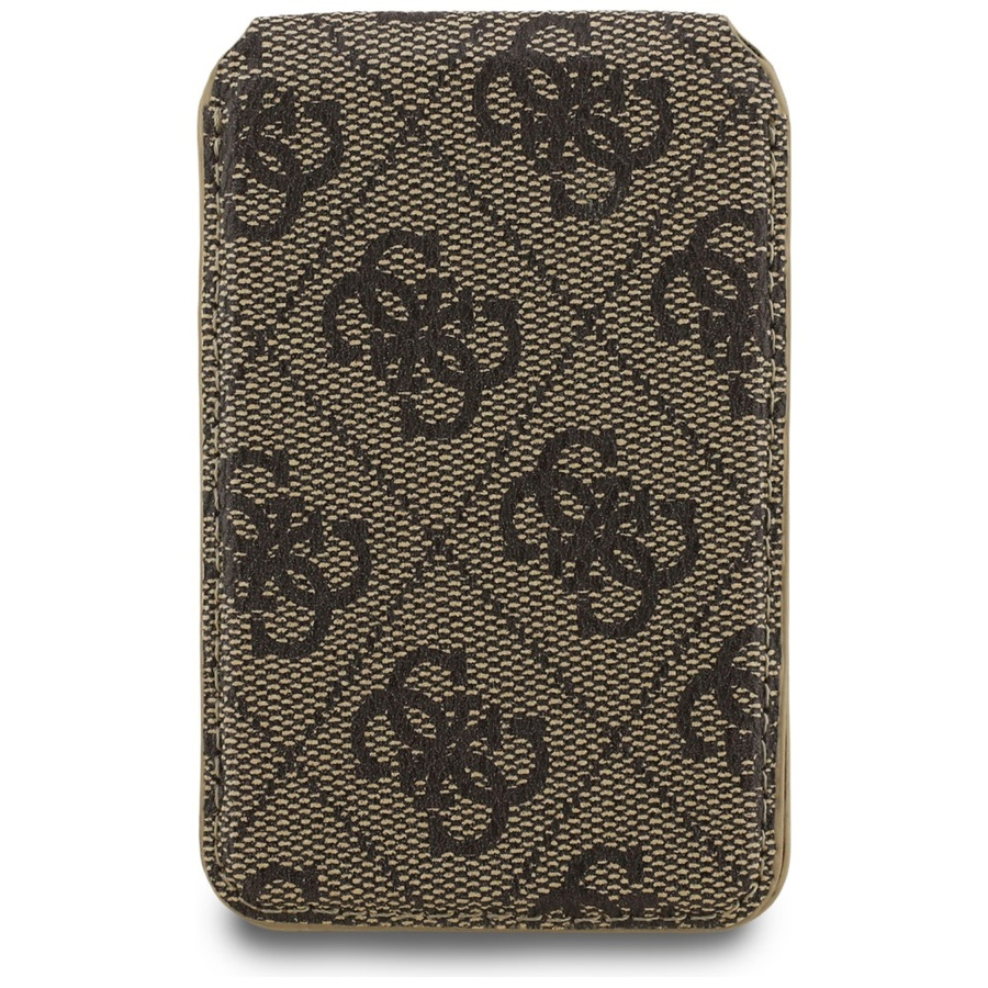 Portfel z lusterkiem Guess 4G Stand &    Mirror Magsafe brązowy