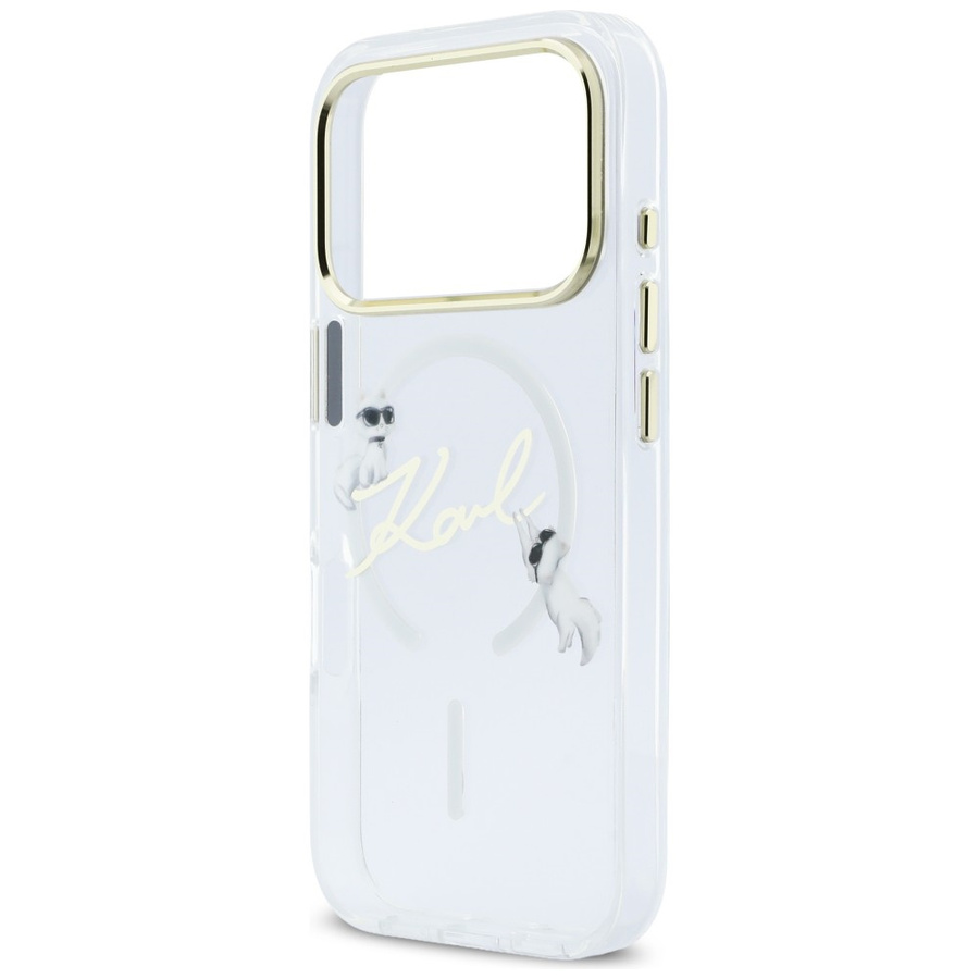 Etui Karl Lagerfeld IML Choupettes Karl  Script Logo MagSafe do iPhone 17 Pro przezroczysty