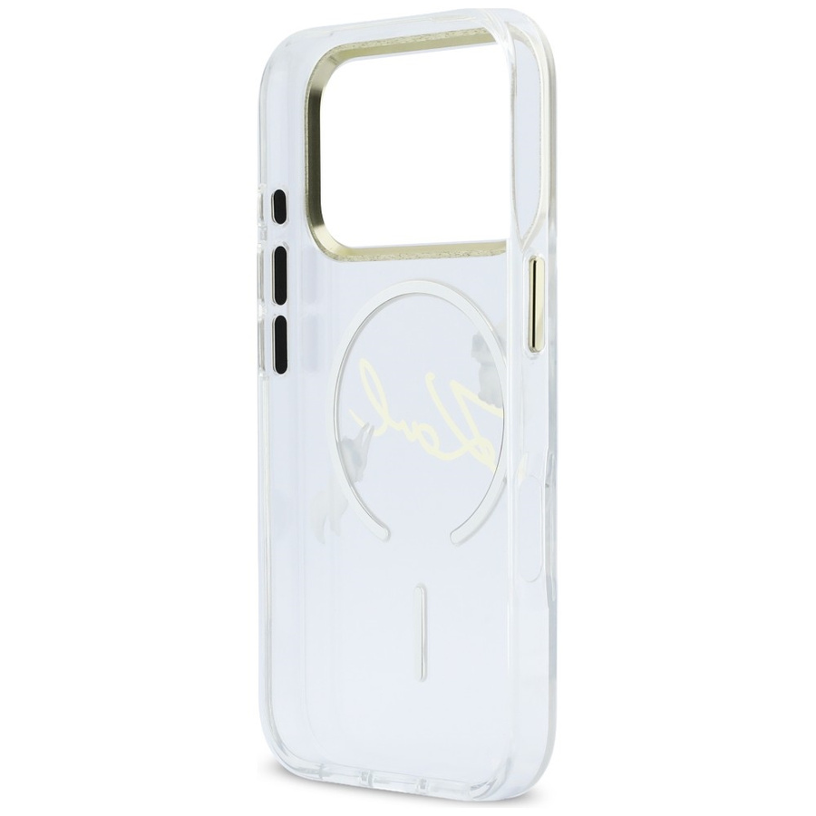 Etui Karl Lagerfeld IML Choupettes Karl  Script Logo MagSafe do iPhone 17 Pro przezroczysty