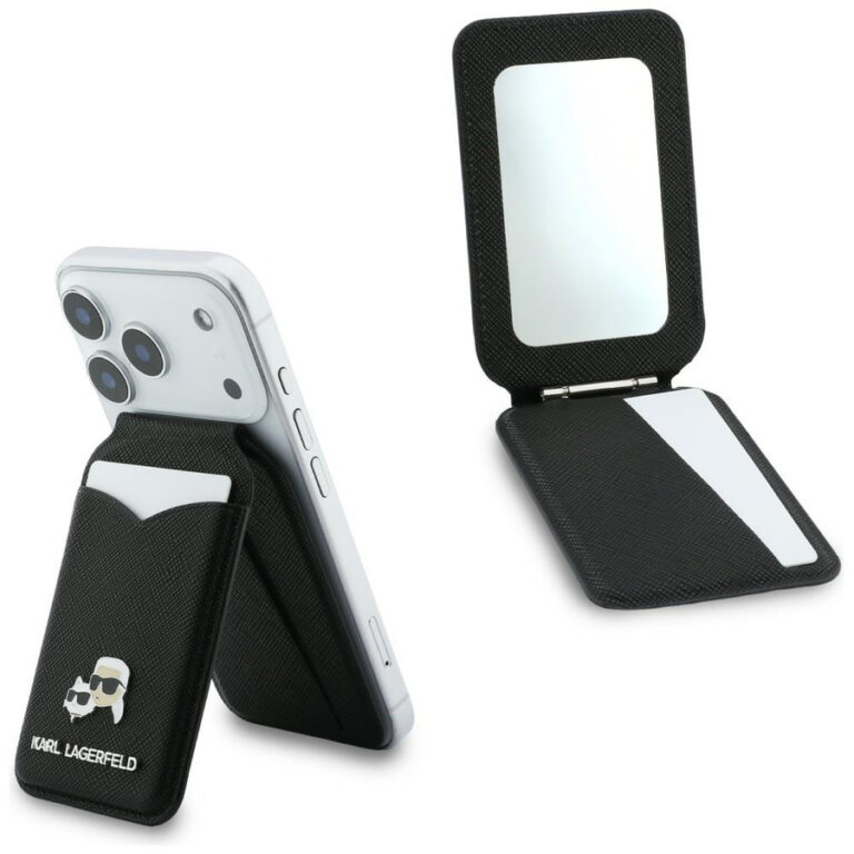 Portfel z lusterkiem Karl Lagerfeld      Stand Mirror MagSafe czarny