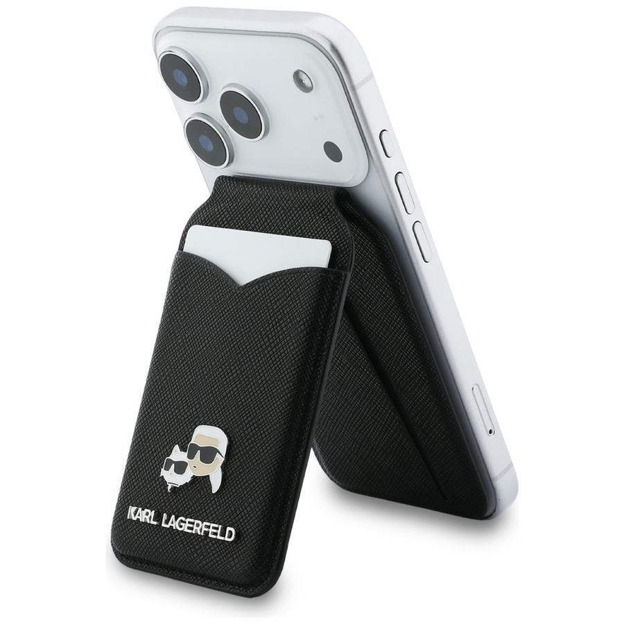 Portfel z lusterkiem Karl Lagerfeld      Stand Mirror MagSafe czarny