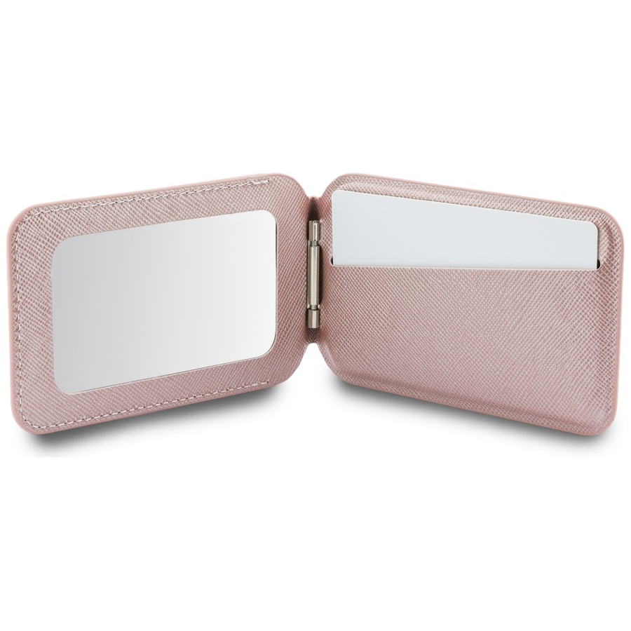 Portfel z lusterkiem Karl Lagerfeld      Stand Mirror MagSafe różowy
