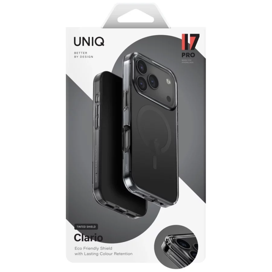 Etui UNIQ Clario Magclick Charging na iPhone 17 Pro - czarne