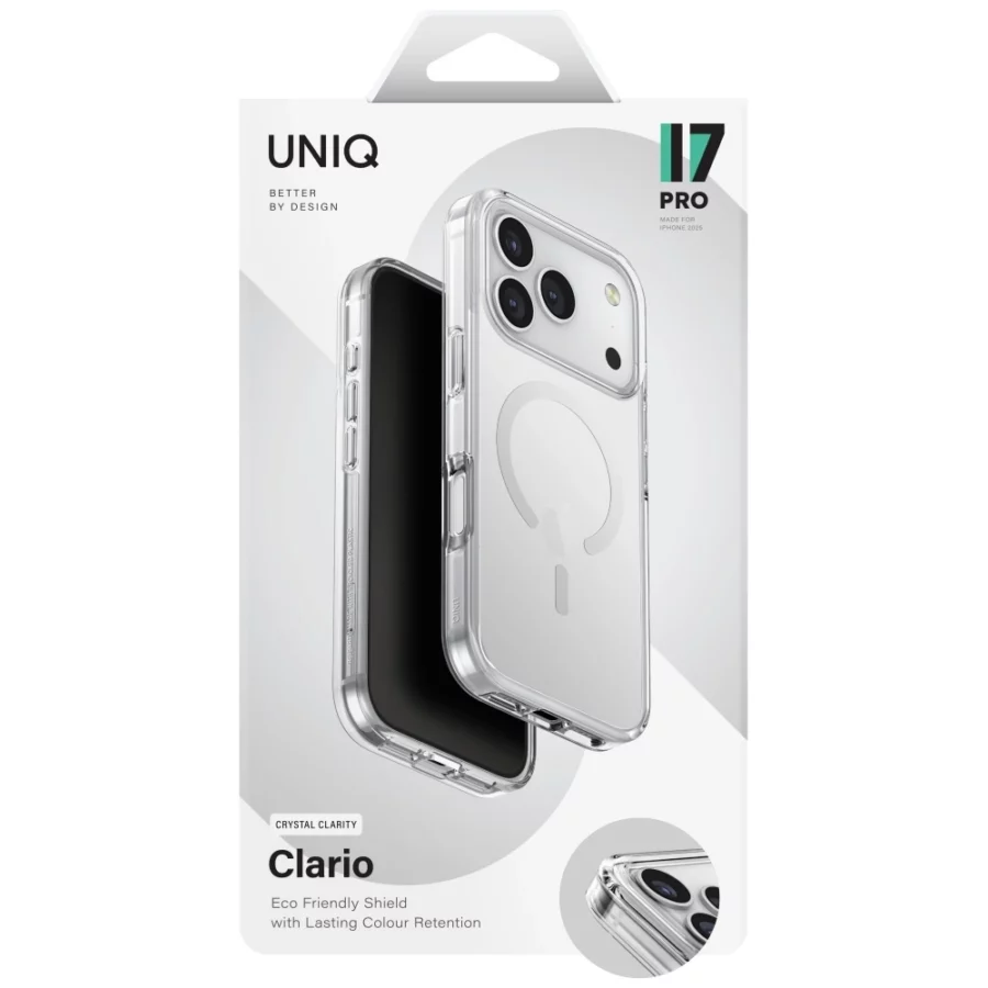 Etui UNIQ Clario Magclick Charging na iPhone 17 Pro - przezroczyste
