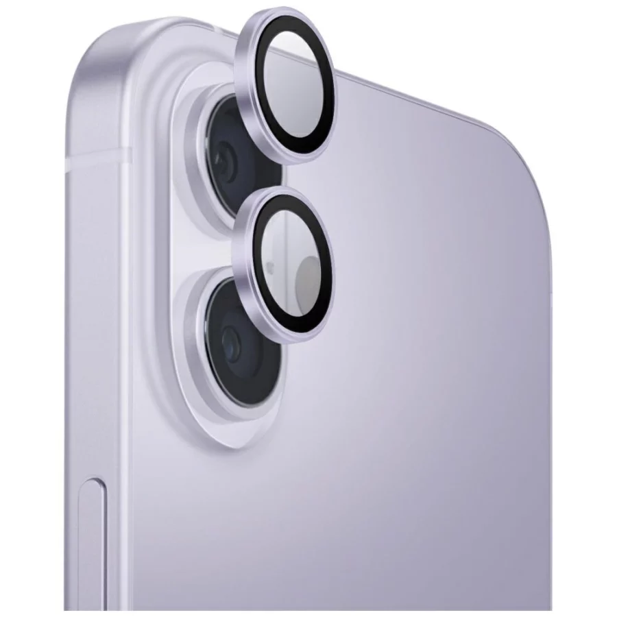 Szkło na aparat UNIQ Optix Aluminium Camera Lens Protector na iPhone 17 z aplikatorem - fioletowe