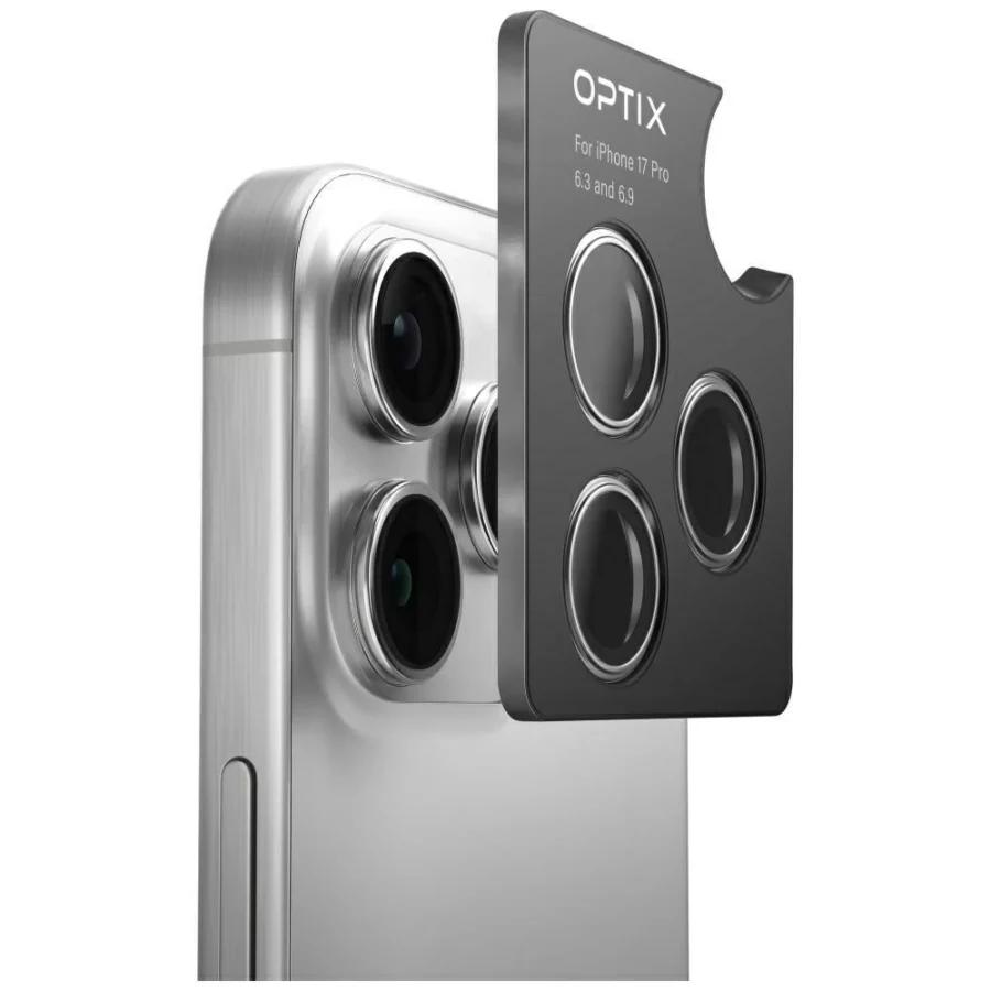 Szkło na aparat UNIQ Optix Aluminium Camera Lens Protector na iPhone 17 z aplikatorem - niebieskie