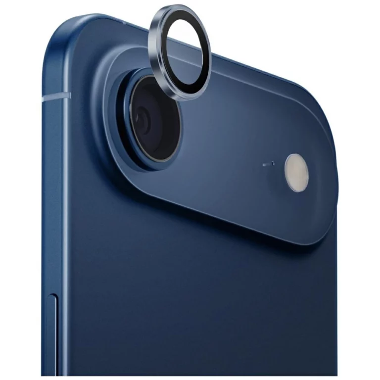 Szkło na aparat UNIQ Optix Aluminium Camera Lens Protector na iPhone Air z aplikatorem - niebieskie
