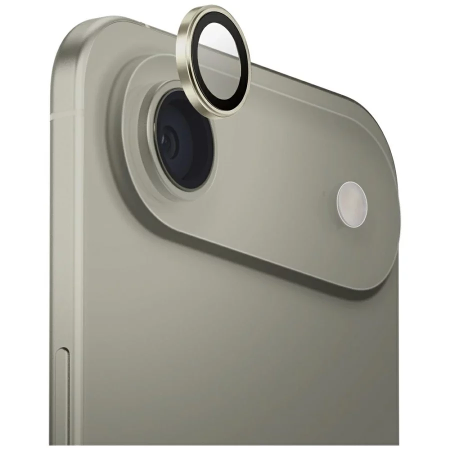 Szkło na aparat UNIQ Optix Aluminium Camera Lens Protector na iPhone Air z aplikatorem - złote