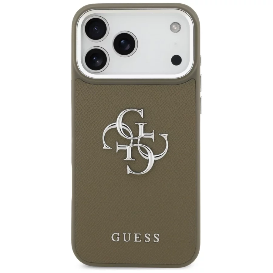 Etui Guess Grained Big 4G Classic Logo na iPhone 17 Pro Max - brązowe