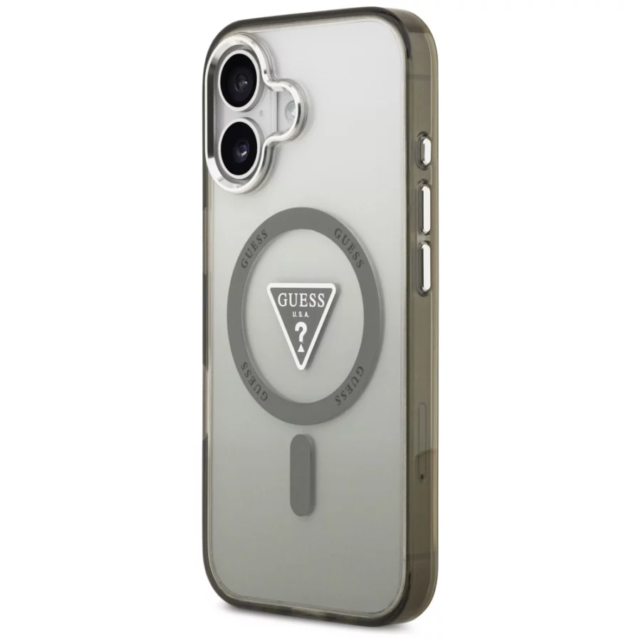 Etui Guess IML Gradient Triangle Logo MagSafe na iPhone 17 - oliwkowe